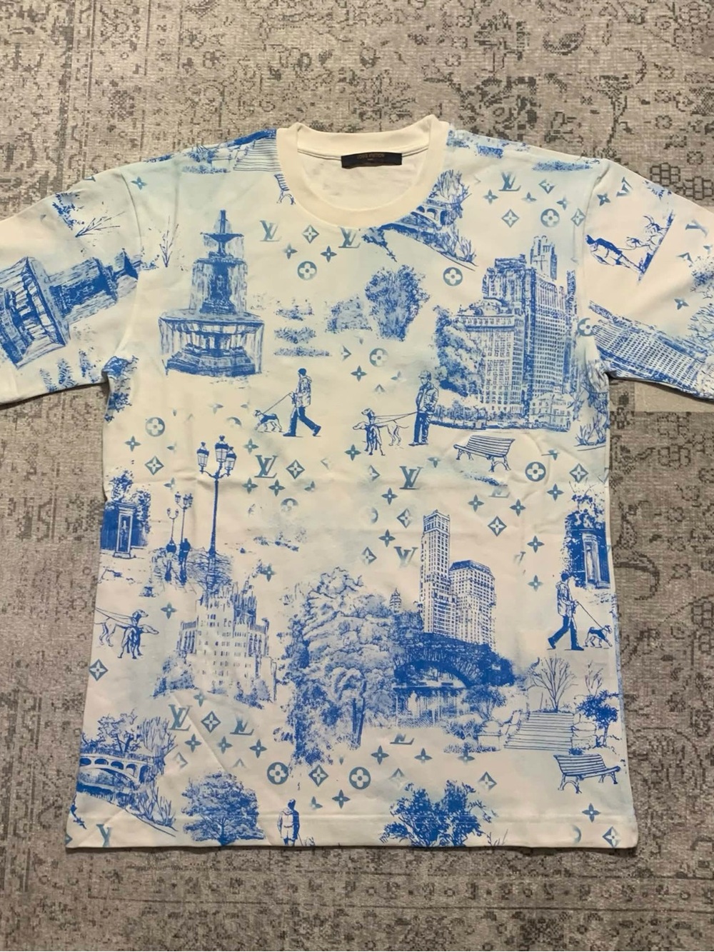Louis Vuitton Blue Toile T-Shirt Size S